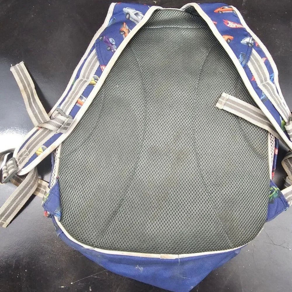 Pottery Barn Kids Mackenzie Gray Blue Hot wheels Backpack - Picture 4 of 8